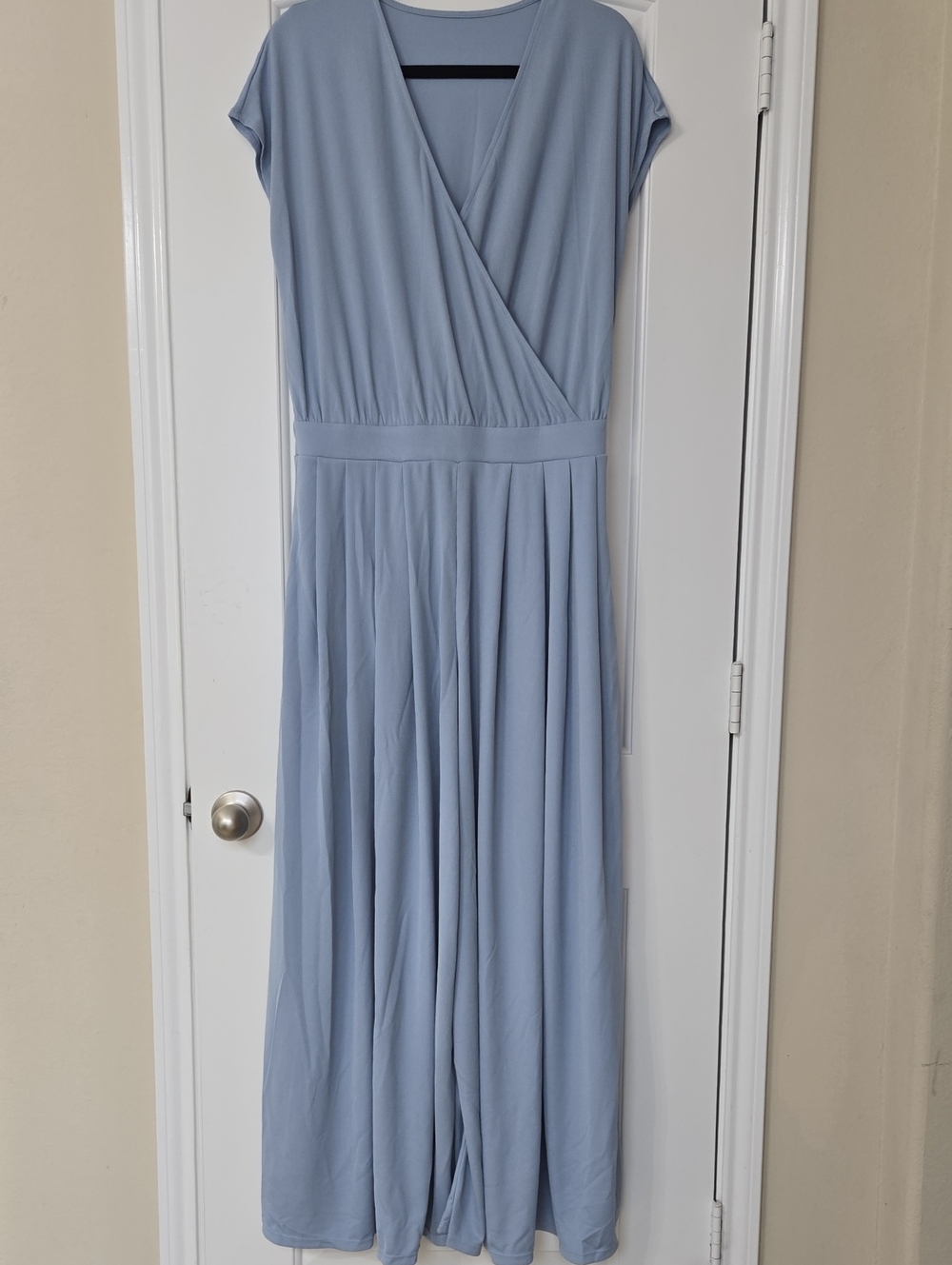 HALARA Light Blue Wrap Jumpsuit